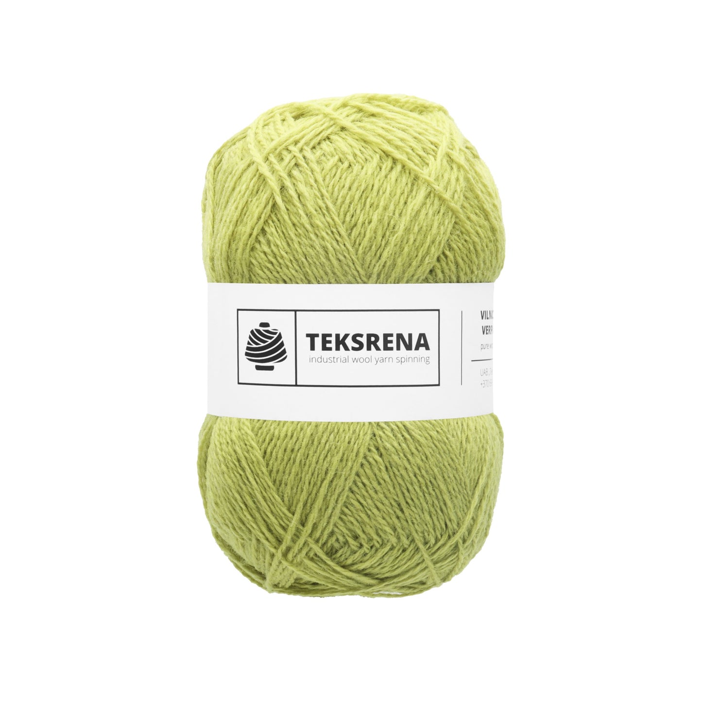 Nm 7/2 100% vilna /Teksrena/ #335 "Tumšs Laima zaļš"