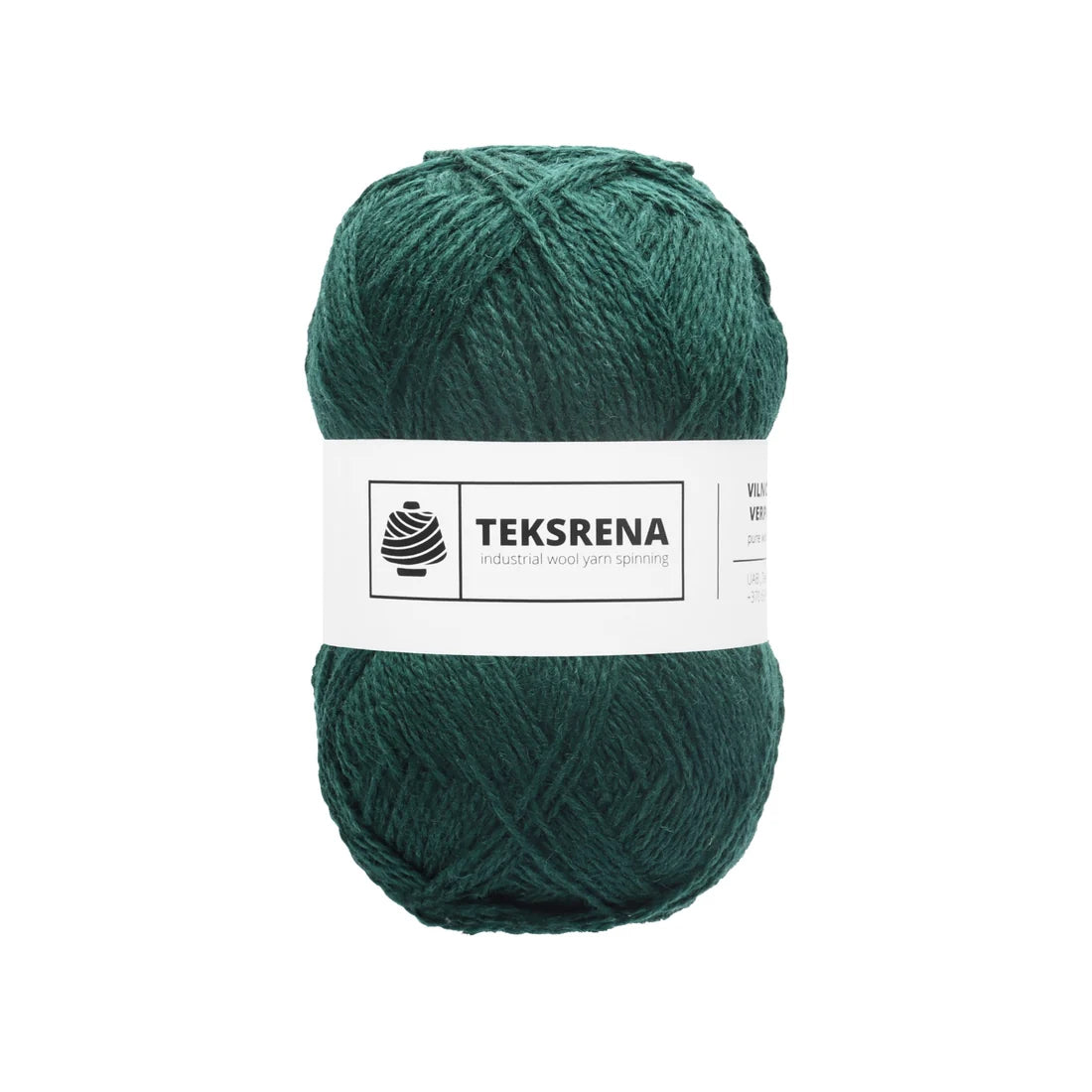 TEKSRENA 100% vilna NM 7/2 100g #380 "Dzelmes zaļš" / 10 gab. iepakojums