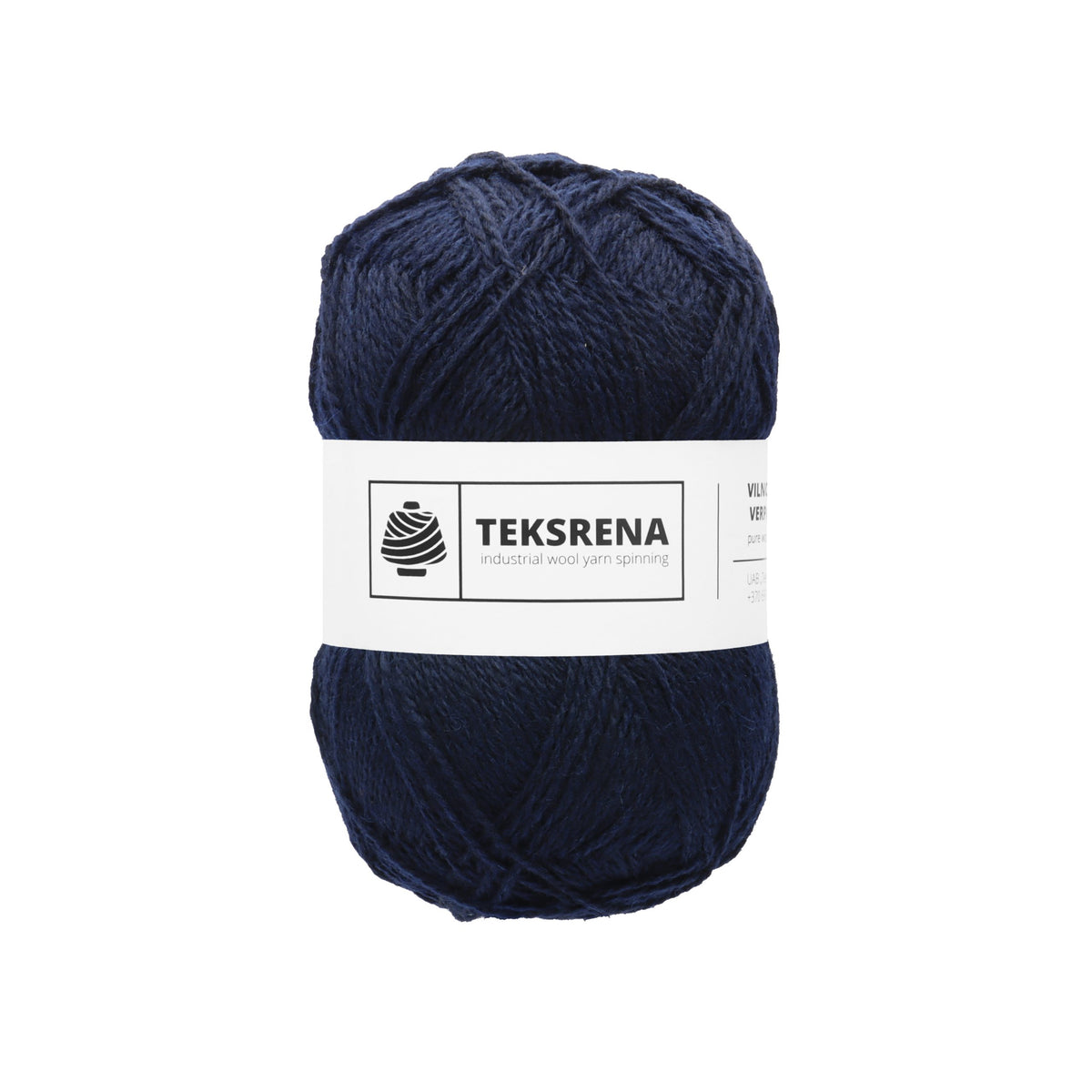 TEKSRENA 100% vilna NM 7/2 100g #480 "Ļoti tumši zils"