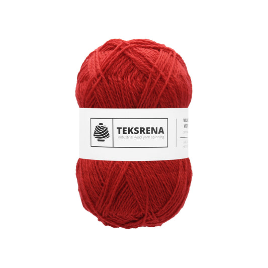 Nm 7/2 100% vilna /Teksrena/ #560 "Koši sarkans"