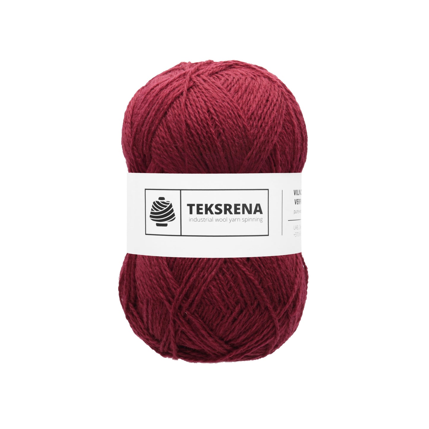 Nm 7/2 100% vilna /Teksrena/ #565 "Karmīnsarkans"