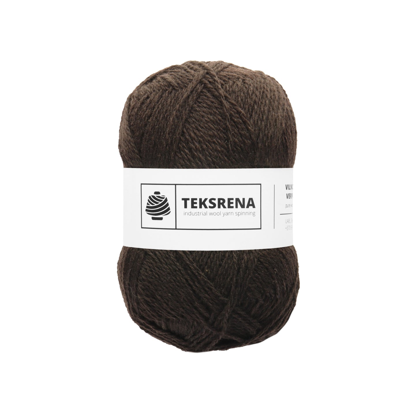 TEKSRENA 100% vilna NM 7/2 100g #690 "Tumši brūns II"