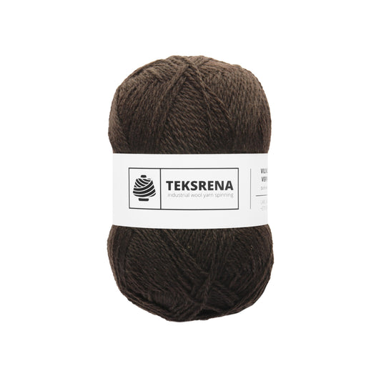 TEKSRENA 100% vilna NM 7/2 100g #690 "Tumši brūns II"