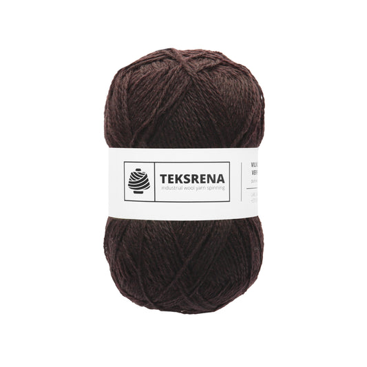 TEKSRENA 100% vilna NM 7/2 100g #695 "Tumši brūns III"