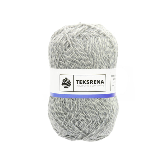 Nm 7/2 vilna/poliesters 80%/20% /Teksrena/ #810 "Pelēks ar baltu""