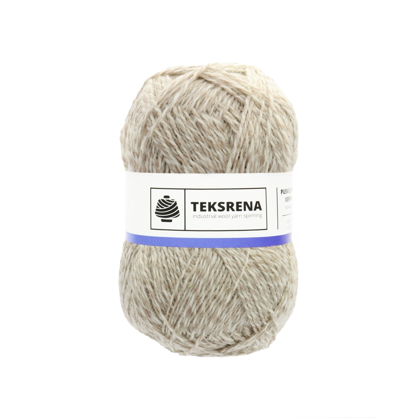 Nm 7/2 vilna/poliesters 80%/20% /Teksrena/ #826 "Bēšs ar baltu"