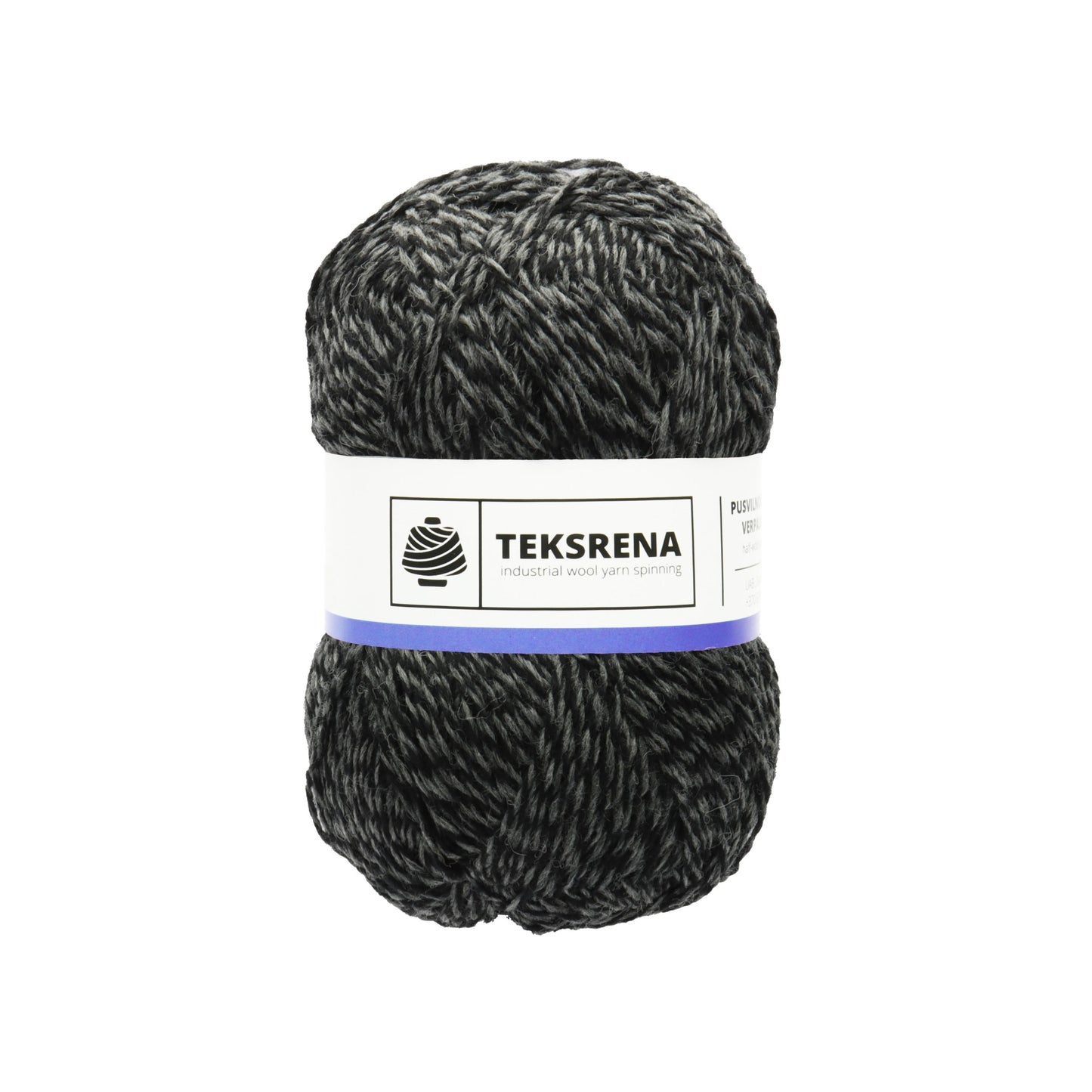 Nm 7/2 vilna/poliesters 80%/20% /Teksrena/ #880 "Pelēks ar melnu"