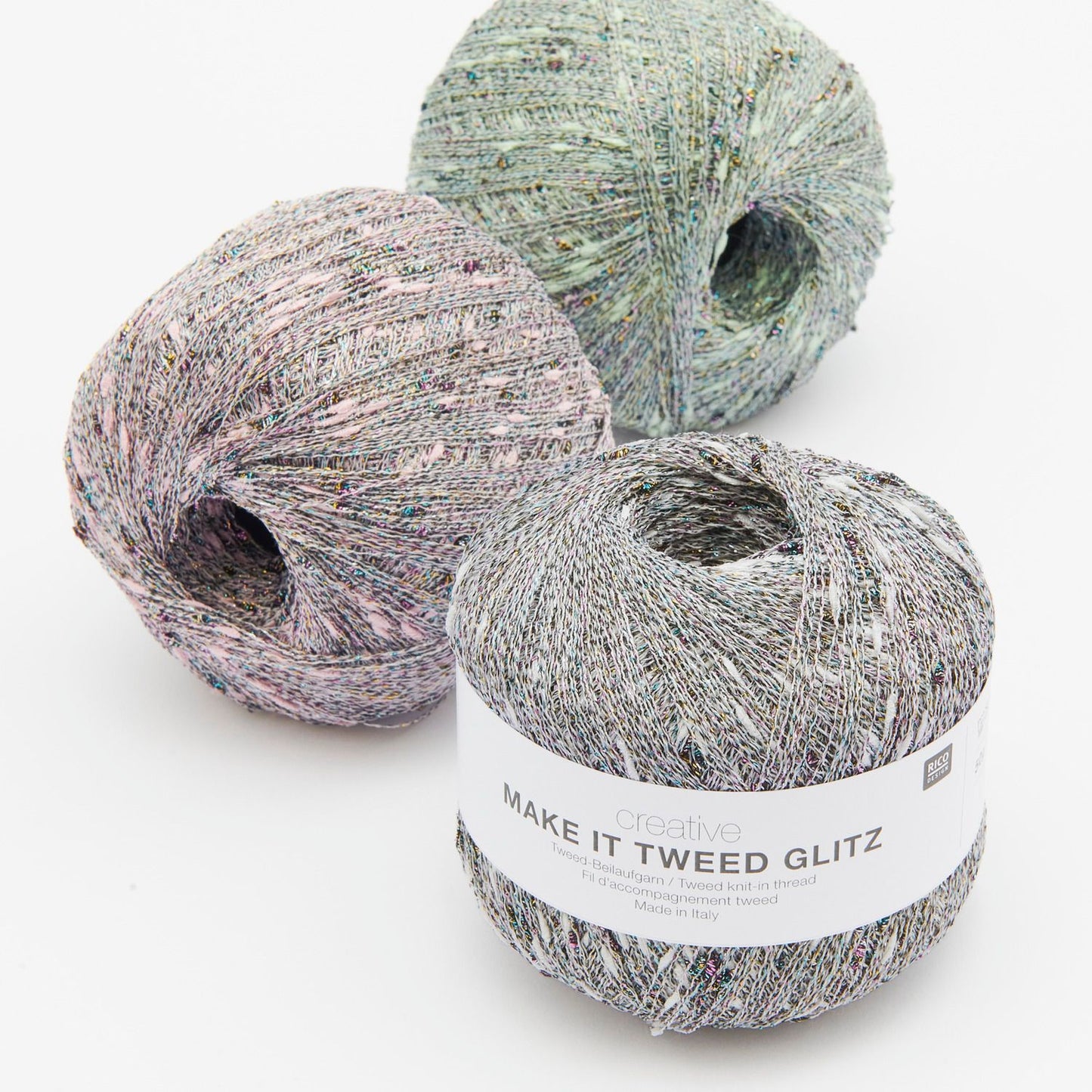 Make It Tweed GLITZ /Rico Design Creative/ 50g #005 Piparmētra