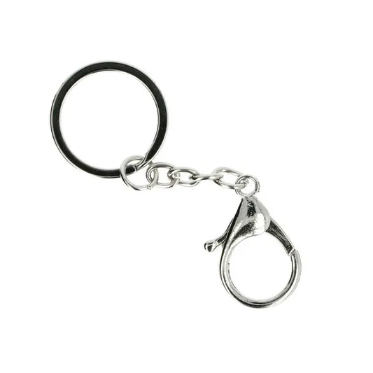 Atslēgu piekariņš - riņķis ar karabīni 25/30mm "gaišais niķelis" /Opry