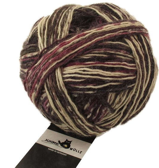 Wunderklecks /Schoppel/ 100g #2132 "Rožkoks" 4-diegu zeķu dzija, ar bioloģiski noārdāmu poliesteru