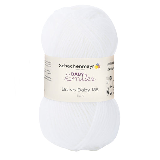 Bravo Baby 185 /Schachenmayr/ 50g #01001 "White"
