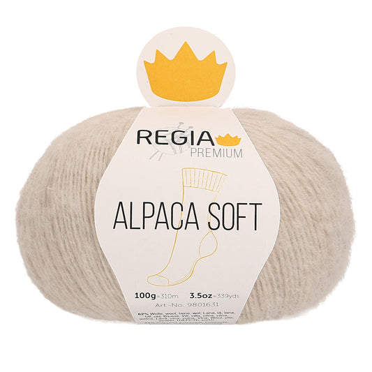 Regia Premium 4-diegu Alpaca Soft 100g #00002 "Merserizēta dabīgā krāsa"