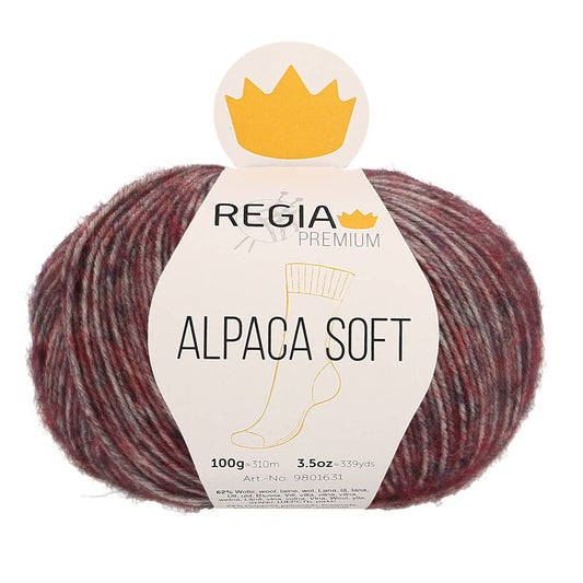 Regia Premium 4-diegu Alpaca Soft 100g #00084 "Ogu merģelis"