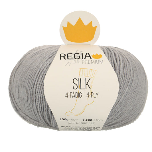 Regia Premium 4-diegu Silk 100g #00051 "Sudrabs"
