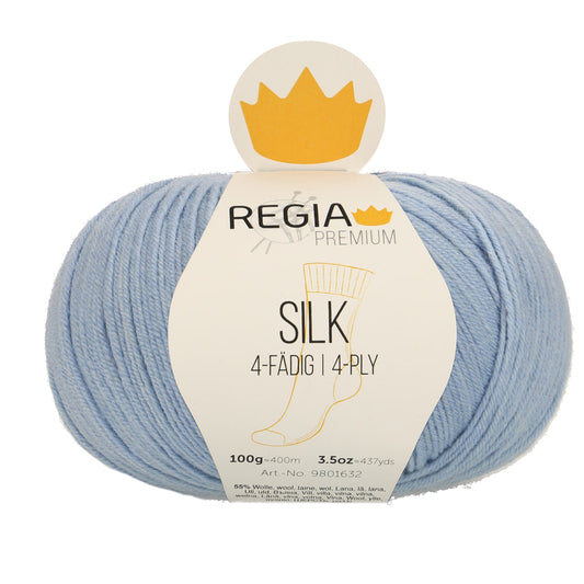 Regia 4-diegu Premium Silk 100g #00052 "Bērnišķīgi zils"