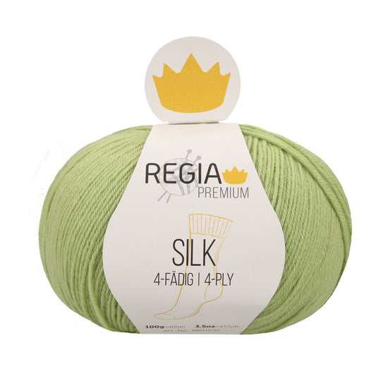 Regia Premium 4-diegu Silk 100g #00071 "Lapu zaļš"