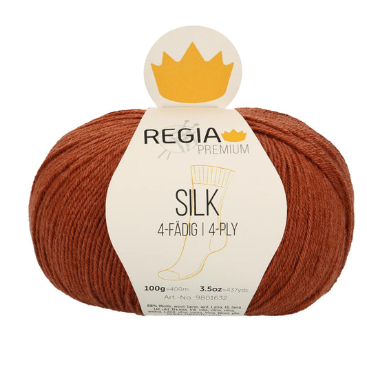 Regia Premium 4-diegu Silk 100g #00085 "Rūsas sarkans"