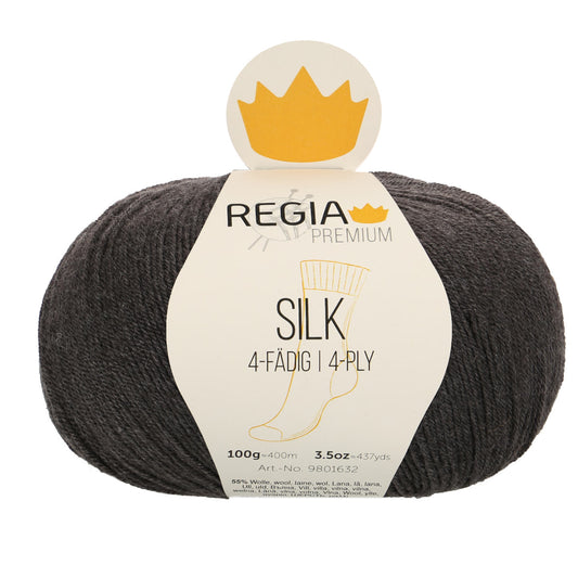 Regia Premium 4-diegu Silk 100g #00098 "Antracīts"