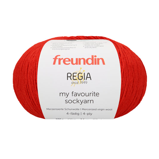 REGIA X FREUNDIN my favourite sockyarn 4-diegu 100g #00030 "Magone"
