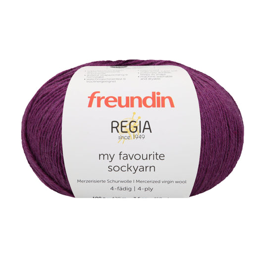 REGIA X FREUNDIN my favourite sockyarn 4-diegu 100g #00036 "Orhideja"
