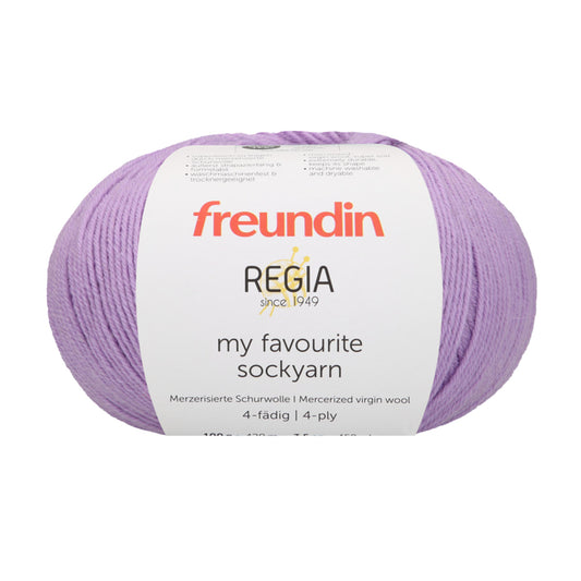 REGIA X FREUNDIN my favourite sockyarn 4-diegu 100g #00047 "Lavanda"