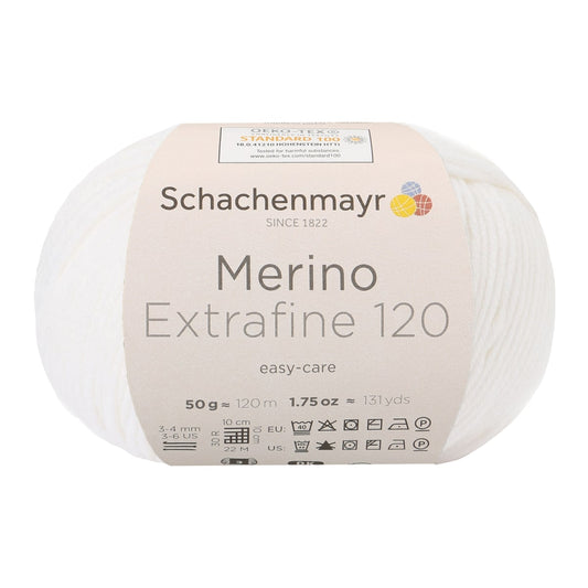 Merino Extrafine 120 /Schachenmayr/ 50g #00101 "Balts"