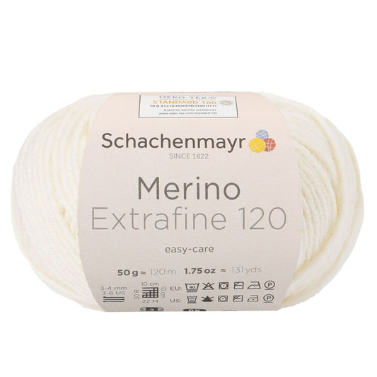Merino Extrafine 120 /Schachenmayr/ 50g #00102 "Dabīgs"