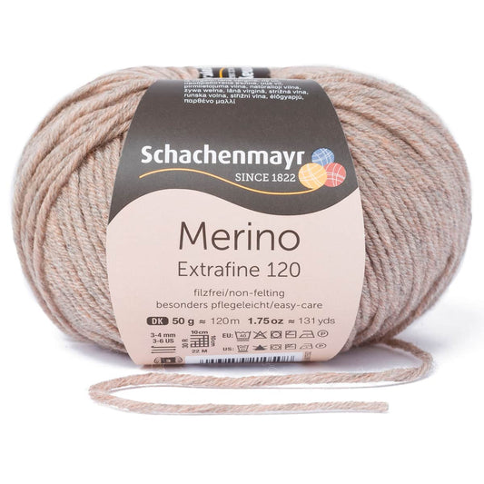 Merino Extrafine 120 /Schachenmayr/ 50g #00104 "Merserizētas smiltis"
