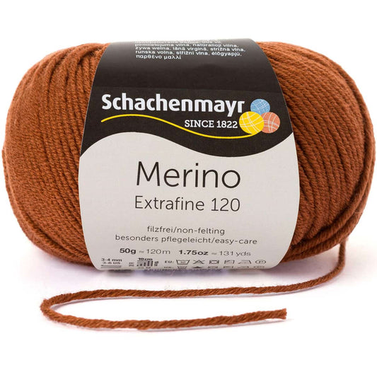 Merino Extrafine 120 /Schachenmayr/ 50g #00111 "Šokolāde"