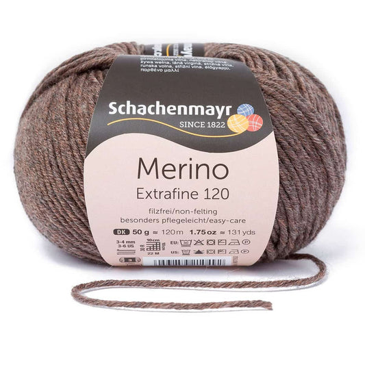 Merino Extrafine 120 /Schachenmayr/ 50g #00114 "Merserizēts koks"