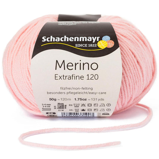 Merino Extrafine 120 /Schachenmayr/ 50g #00135 "Pūderrozā"
