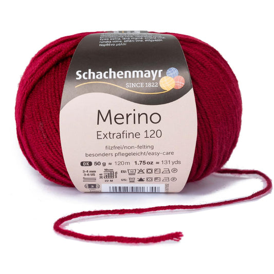 Merino Extrafine 120 /Schachenmayr/ 50g #00142 "Mīlestība"