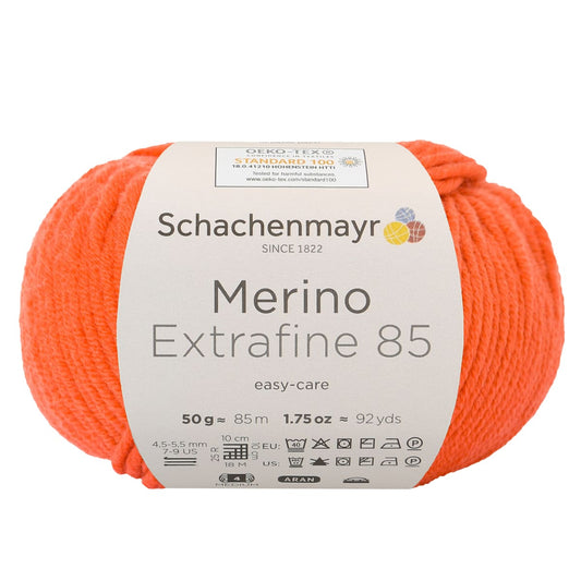 Merino Extrafine 85 /Schachenmayr/ 50g #00225 "Orange"