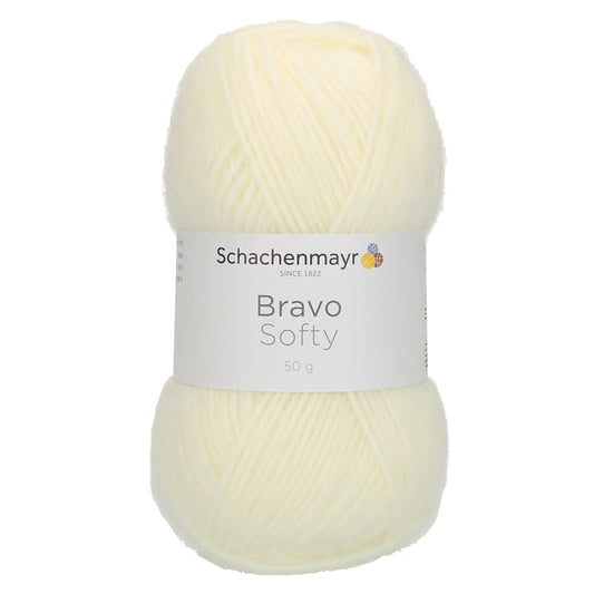 Bravo Softy /Schachenmayr/ 50g #08200 "Dabīgi balts"