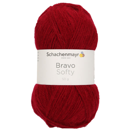 Bravo Softy /Schachenmayr/ 50g #08222 "Vīna sarkans"