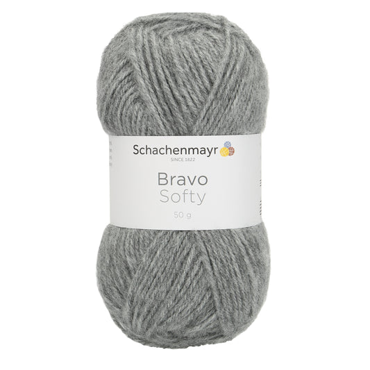 Bravo Softy /Schachenmayr/ 50g #08295 "Gaiši pelēks"