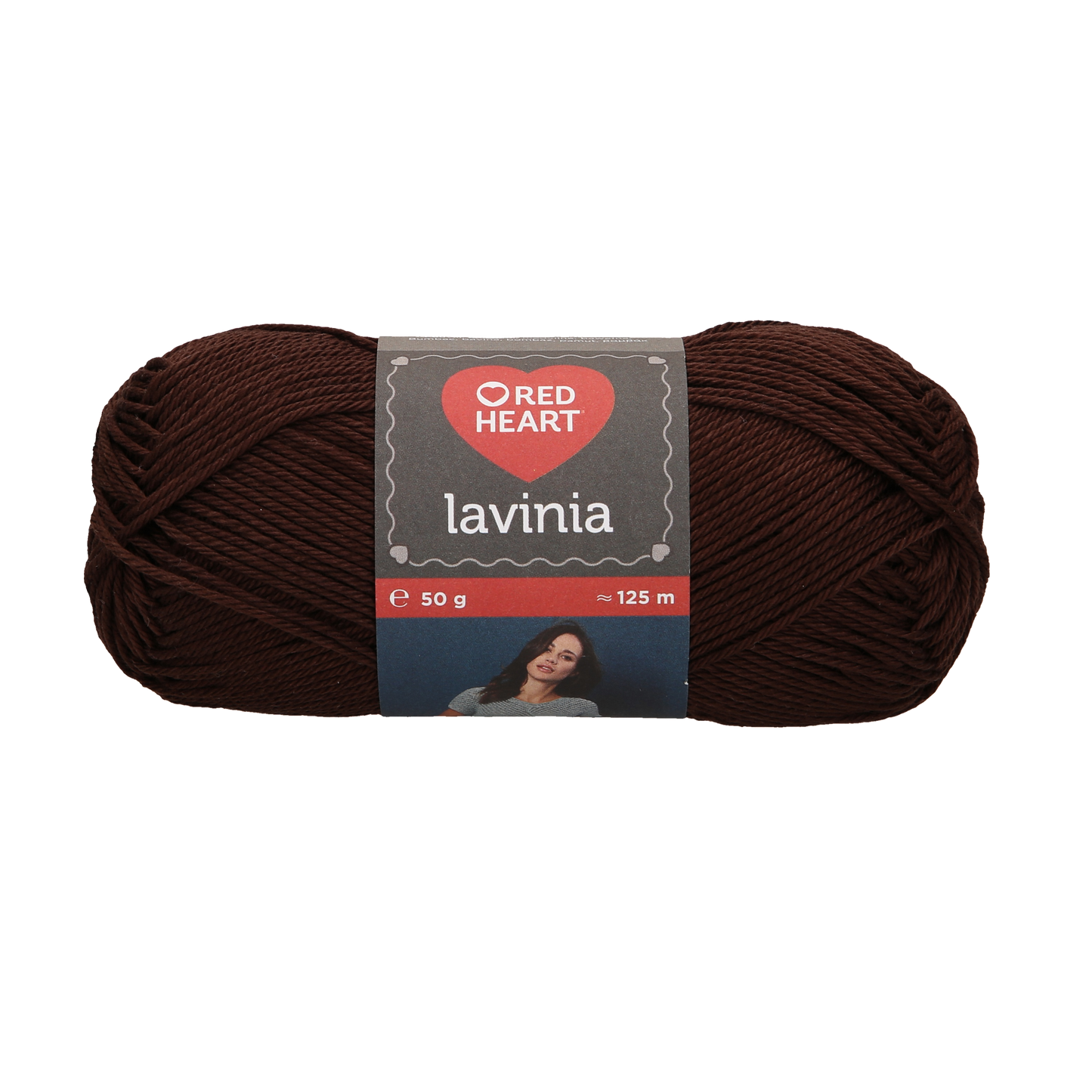 Lavinia /Red Heart/ 50g #00014 "Dark Brown"