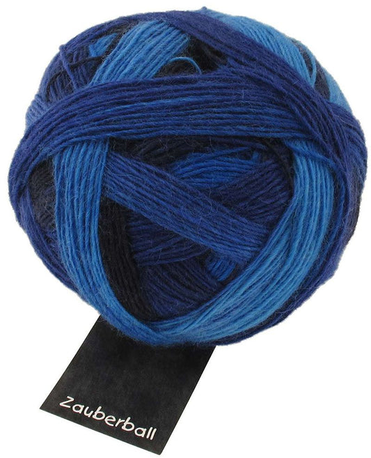 Zauberball® /Schoppel/ 100g #2134 "Zilas acis" 4-diegu zeķu dzija, satur bioloģiski noārdāmu poliesteru