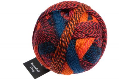 Zauberball® Crazy /Schoppel / 100g #1537_" Autumn Sun", 4-diegu zeķu dzija, satur bioloģiski noārdāmu poliesteru