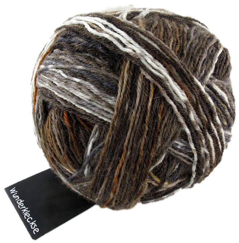 Wunderklecks /Schoppel/ 100g #2151 "Piena rozīnes Lazdu rieksti" 4-diegu zeķu dzija, ar bioloģiski noārdāmu poliesteru