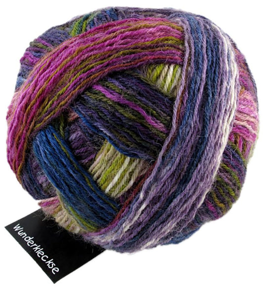 Wunderklecks /Schoppel/ 100g #2185 "Higgledy Piggledy" 4-diegu zeķu dzija, ar bioloģiski noārdāmu poliesteru