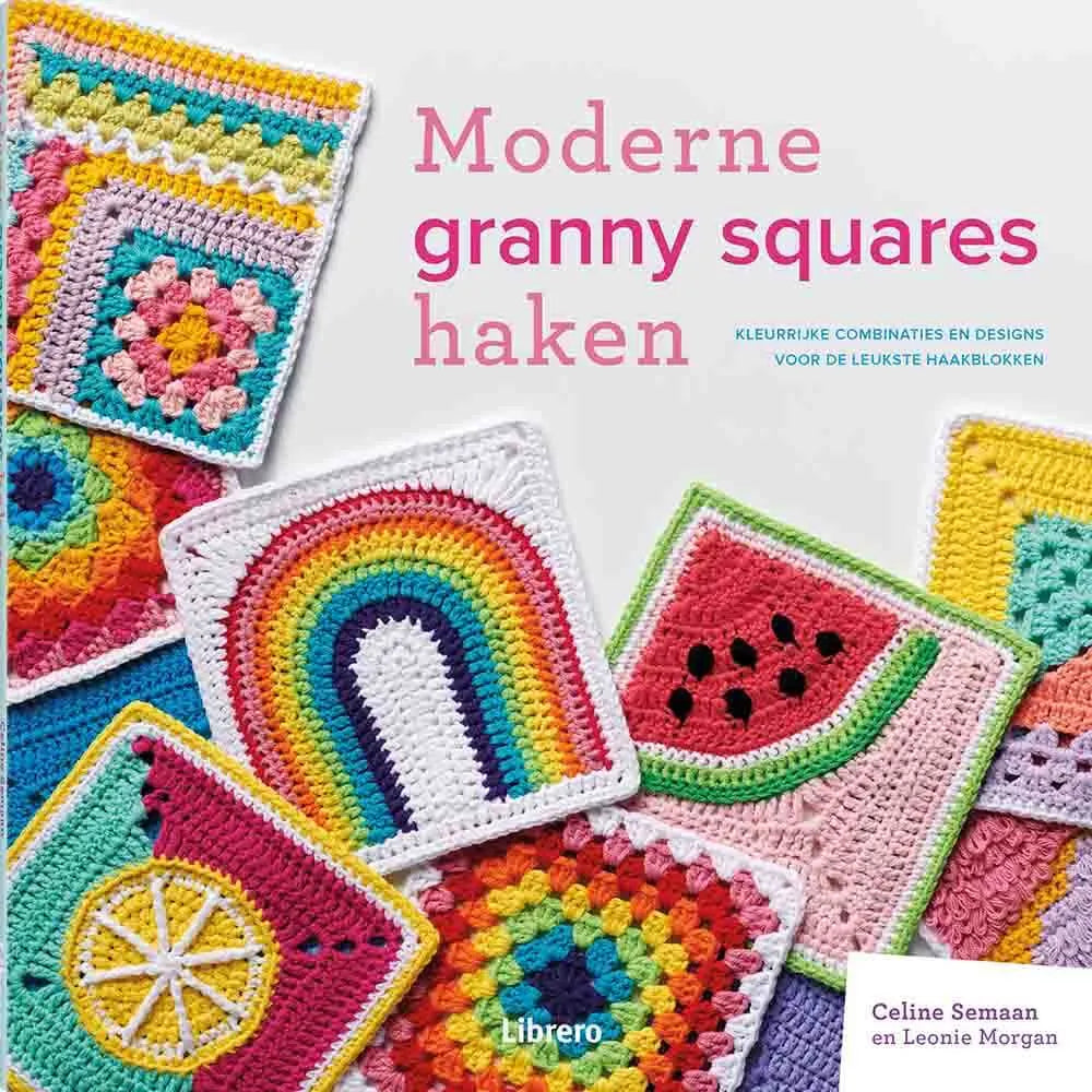 Moderne granny squares haken by C. Semaan en L. Morgan rokdarbu žurnāls grāmata, tamborēšana, NL
