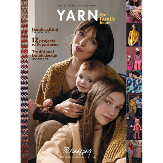 Scheepjes YARN Bookazine 18 THE FAMILY ISSUE - rokdarbu žurnāls grāmata, ENG