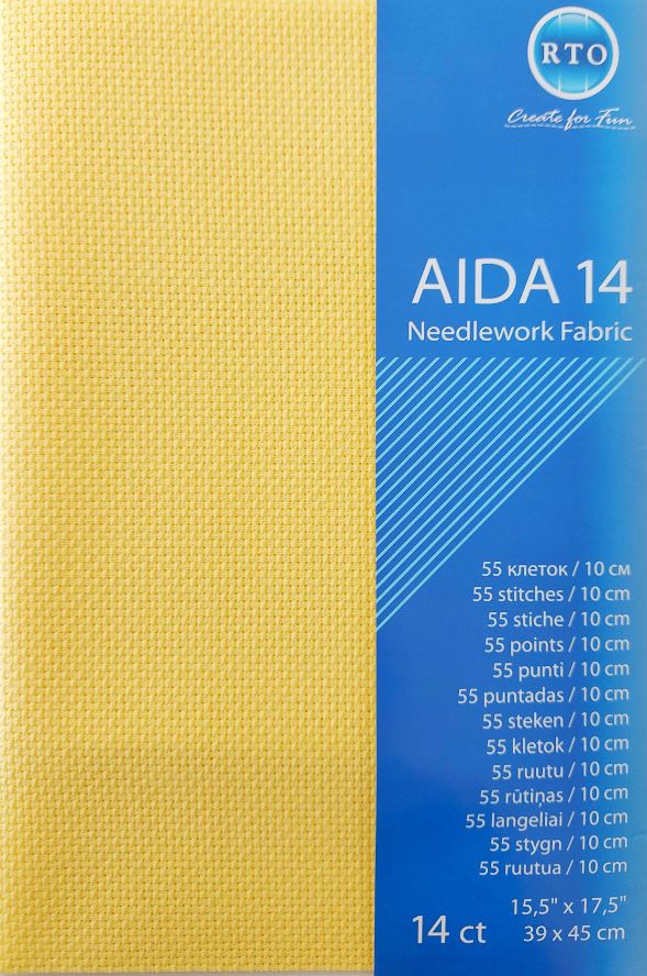 Canvas Aida 14ct, 39 x 45 cm "Yellow"/RTO