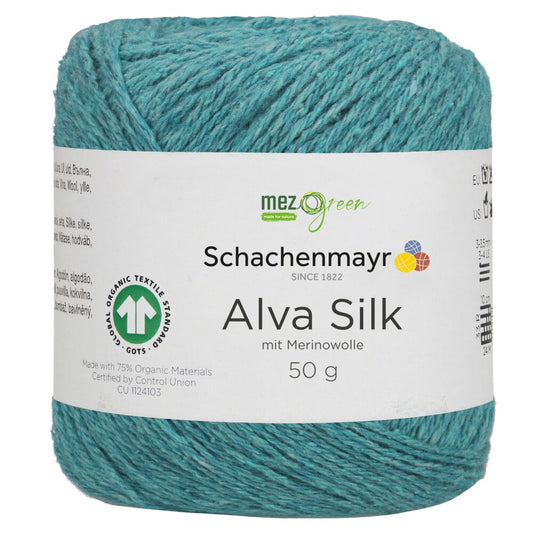 Alva Silk /Schachenmayr/ 50g #00065 "Tirkīzs"
