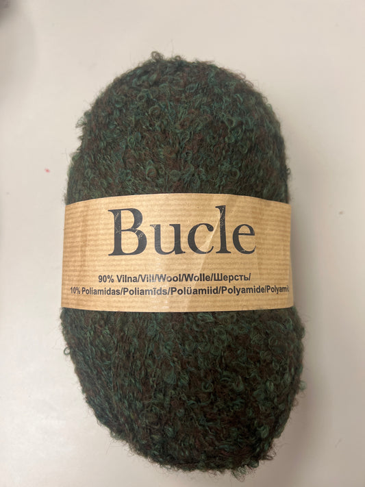 Bucle /Midara/ 100g #480 "Zaļi brūns melanžs"