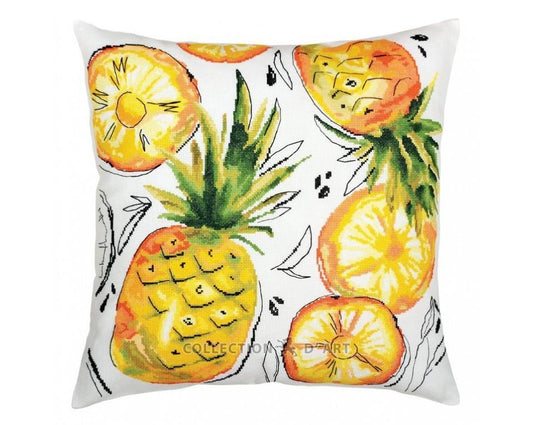Pillow cover "Golden Pineapple" - embroidery kit /RTO/ 40 x 40 cm