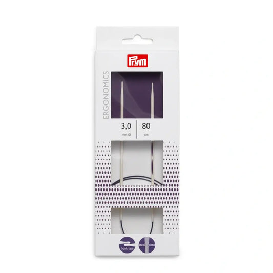 Prym Ergonomics apļa adāmadatas Ø3.00 mm ||80 cm