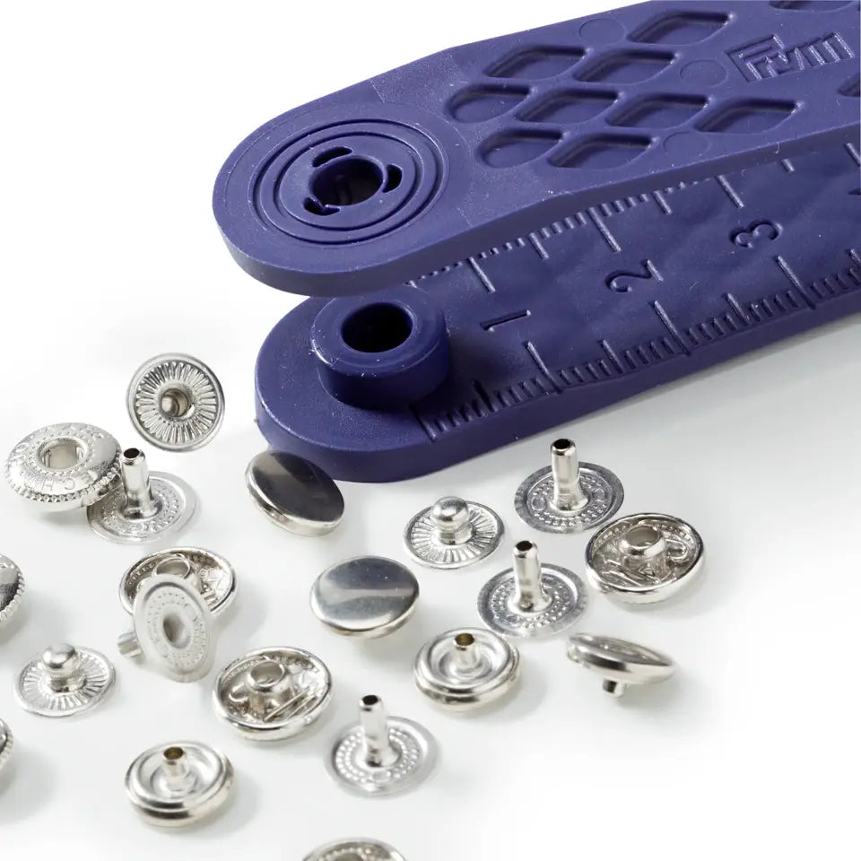 Pogas "Mini" ar instrumentu, 8 mm, 10 gab - sudraba
