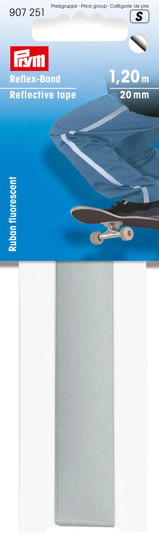 Valgust peegeldav isekleepuv teip, 20 mm x 120 cm / PRYM